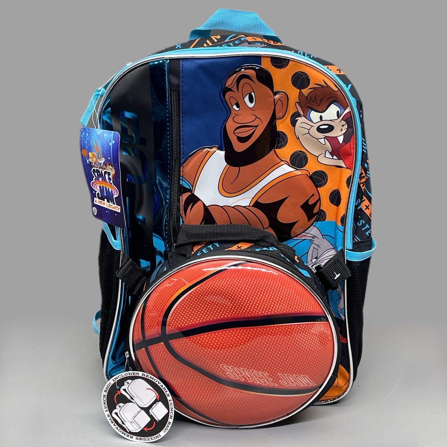 ACCESSORY INNOVATIONS Space Jam 5-PK (LeBron James) Backpack & Lunch Bag Blue