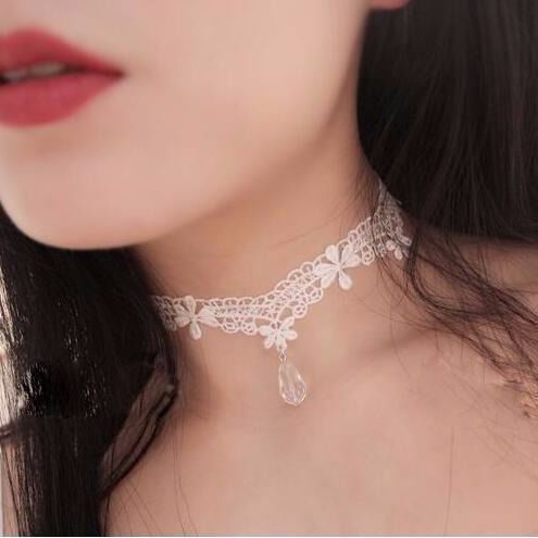 Personalized Crystal Lace Necklace