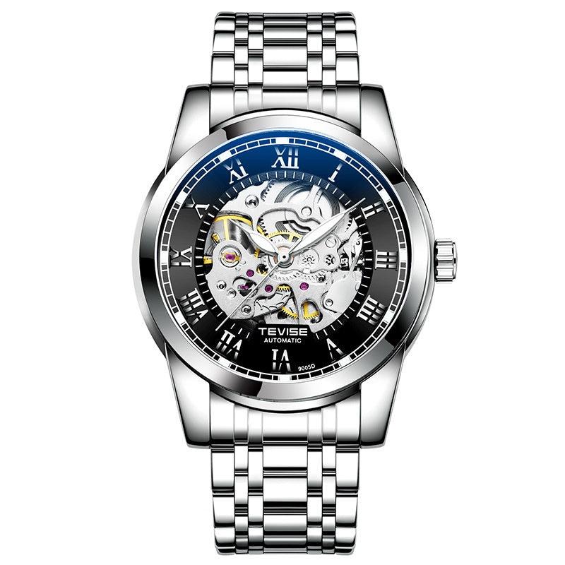 Waterproof Mens Automatic Minimalist Stylish Hollow Mechanical Luminous Watch