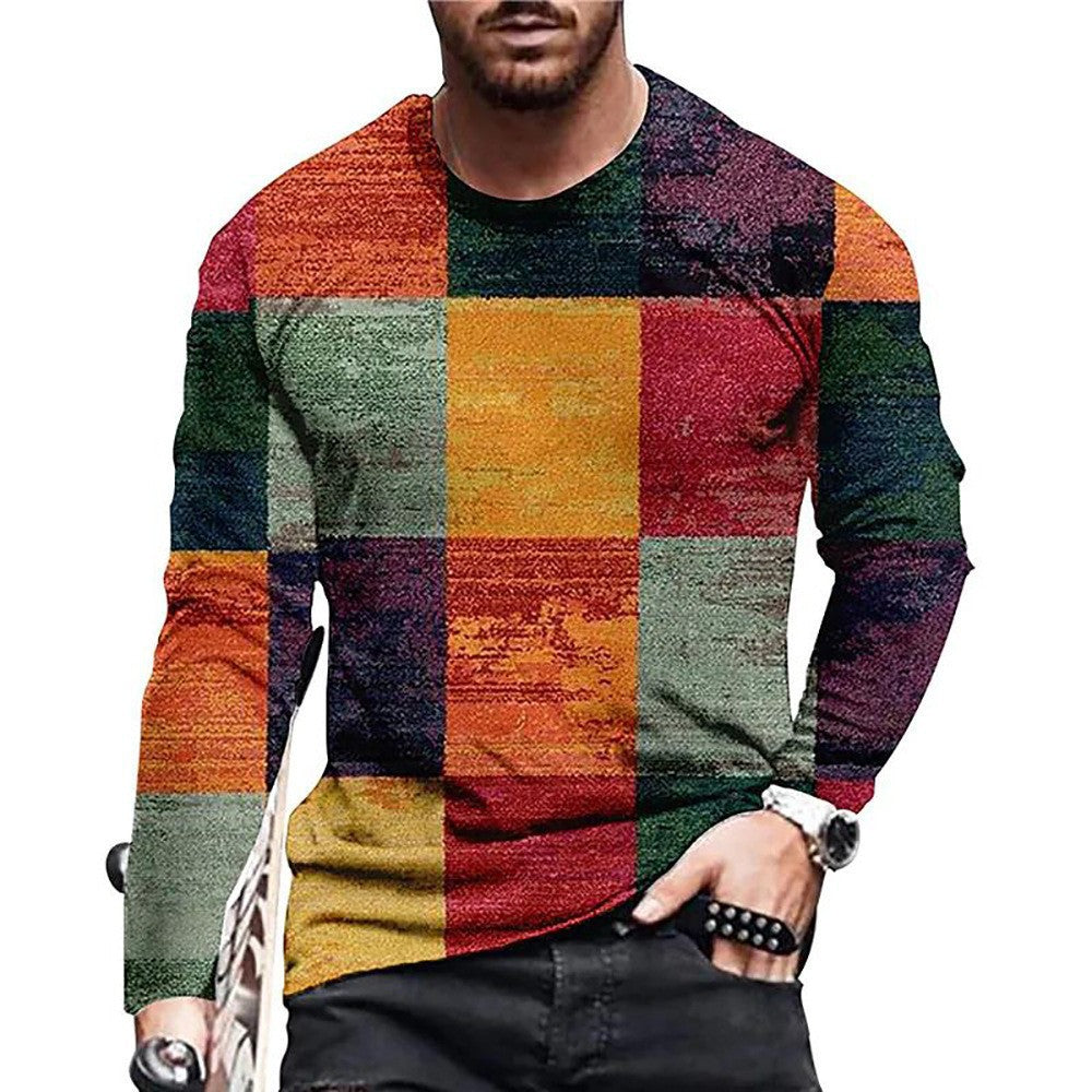 Men's T-shirt 3D Digital Printed Round Neck Fashion