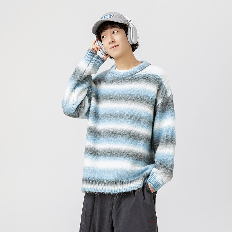 Knitwear Coat Couple Wear Round Neck Sweater