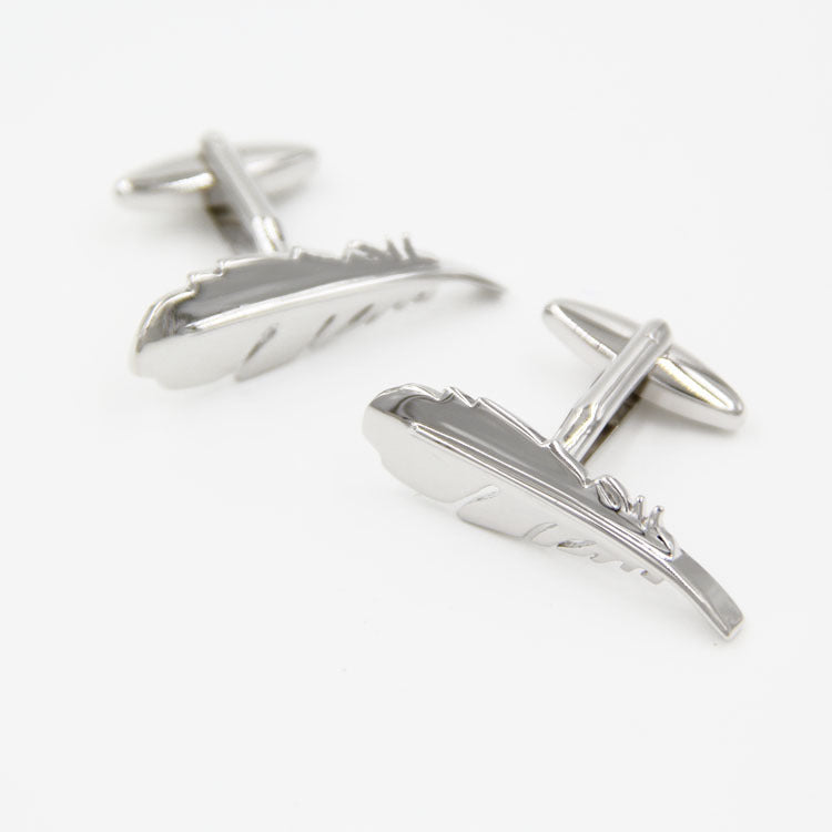 Feather Shape Men's Cufflinks