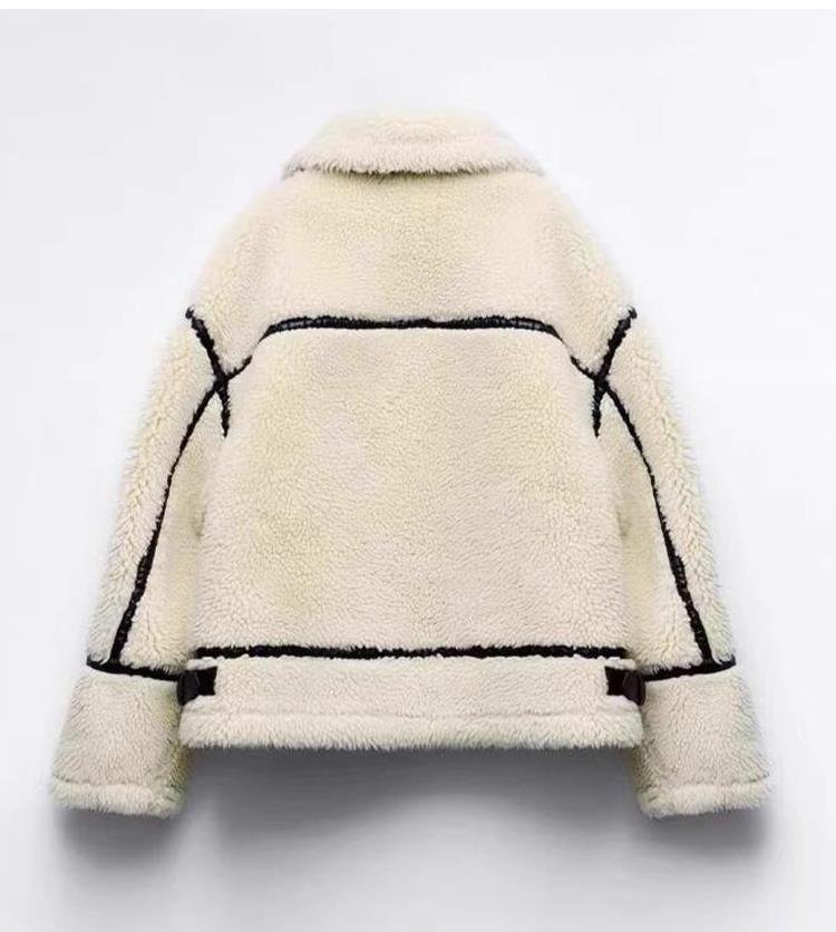 TAOP&ZA Women's Fall Winter Fleece Shearling Jacket