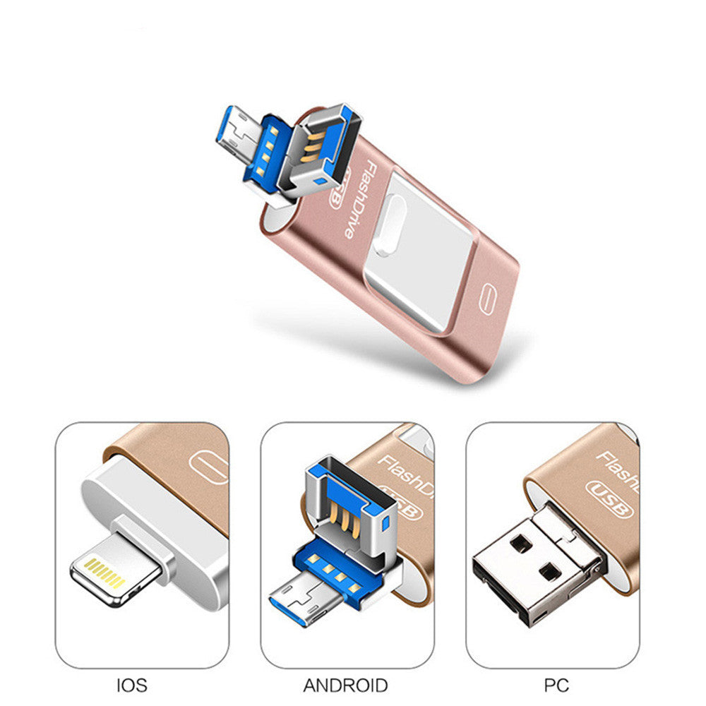 Universal 3-in-1 USB Drive For Mobile Phone And Computer