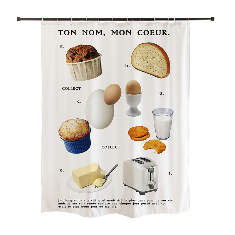 Home Non Perforated Shower Curtain Bath