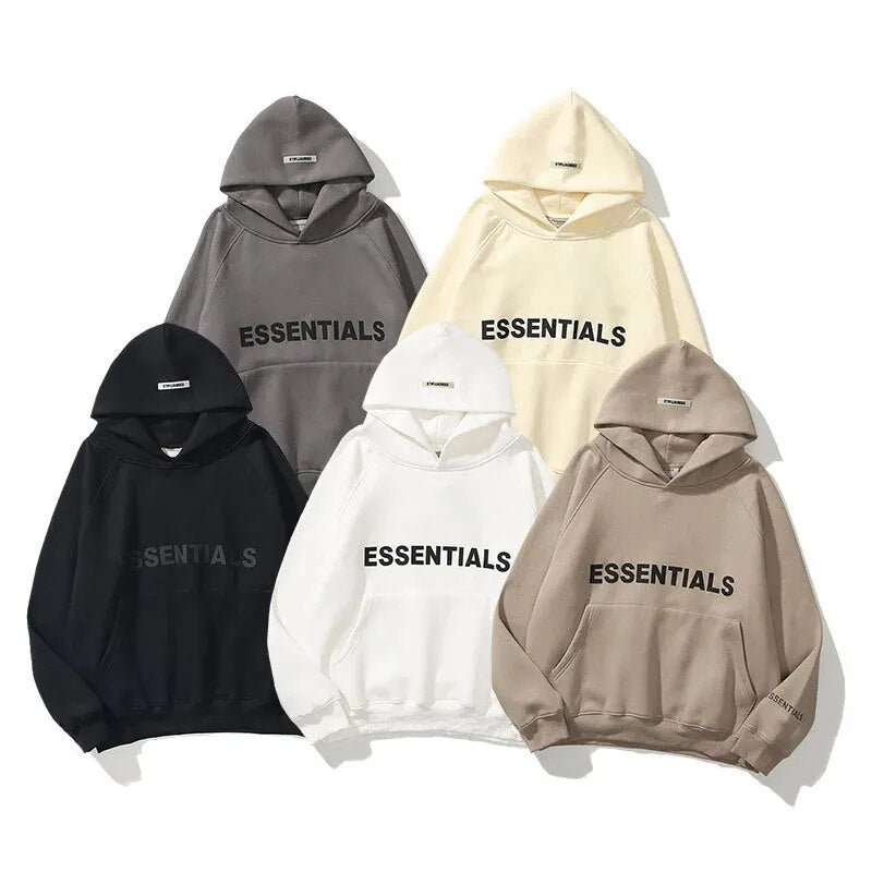 Essentials Hoodie Women and Men Reflective Letters