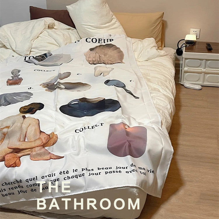 Home Non Perforated Shower Curtain Bath