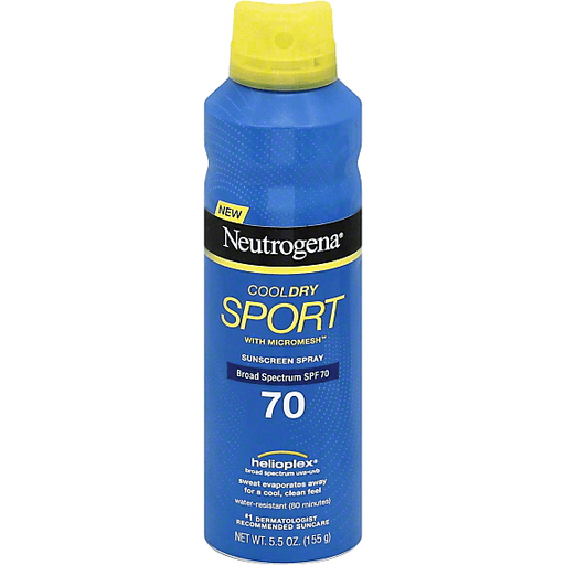 Neutrogena Sport Sunscreen, CoolDry, Spray, Broad Spectrum SPF 70