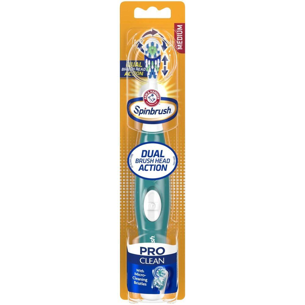 Spinbrush Arm & Hammer Pro Clean Battery Powered Toothbrush Medium Bristles