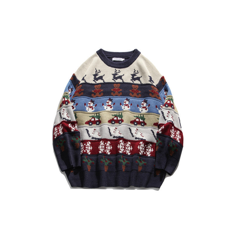 HeyHenry couple wear Harajuku youth retro loose sweater