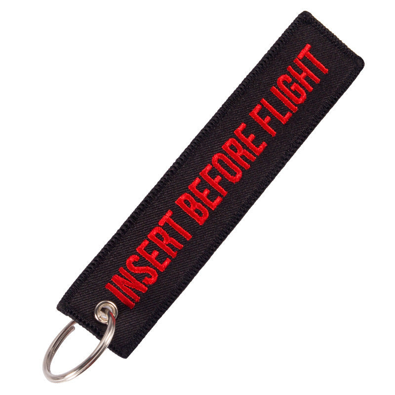 Double Sided Embroidered Keychain Ornament