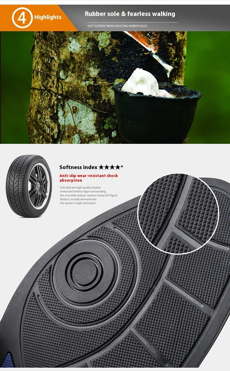 Heightened Breathable Leather Formal Shoes