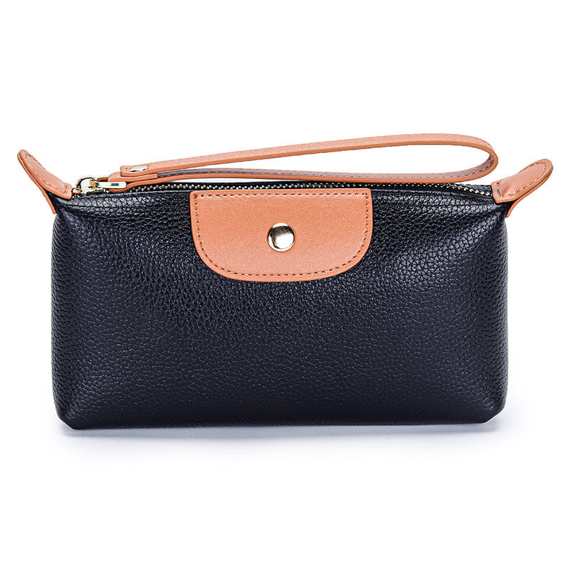 First Layer Women's Leather Large Capacity Clutch Handbag