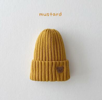 Baby Toddler Ribbed Knit Smile Face Beanie "LOVE SMILE"