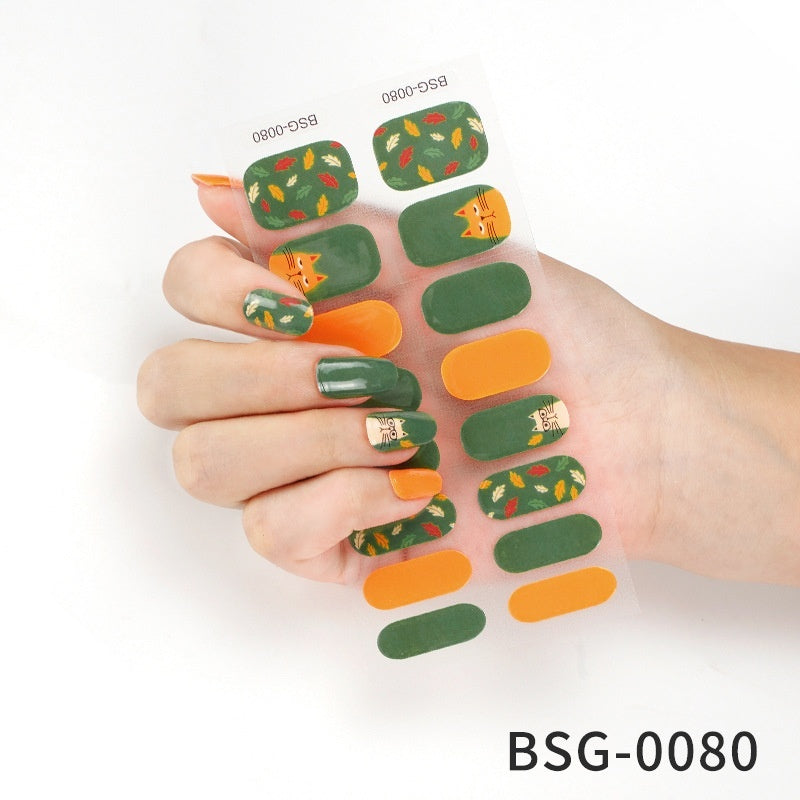 Semi-cured Nail Stickers Gel 3d Bronzing UV Nail Nail Stickers Paper