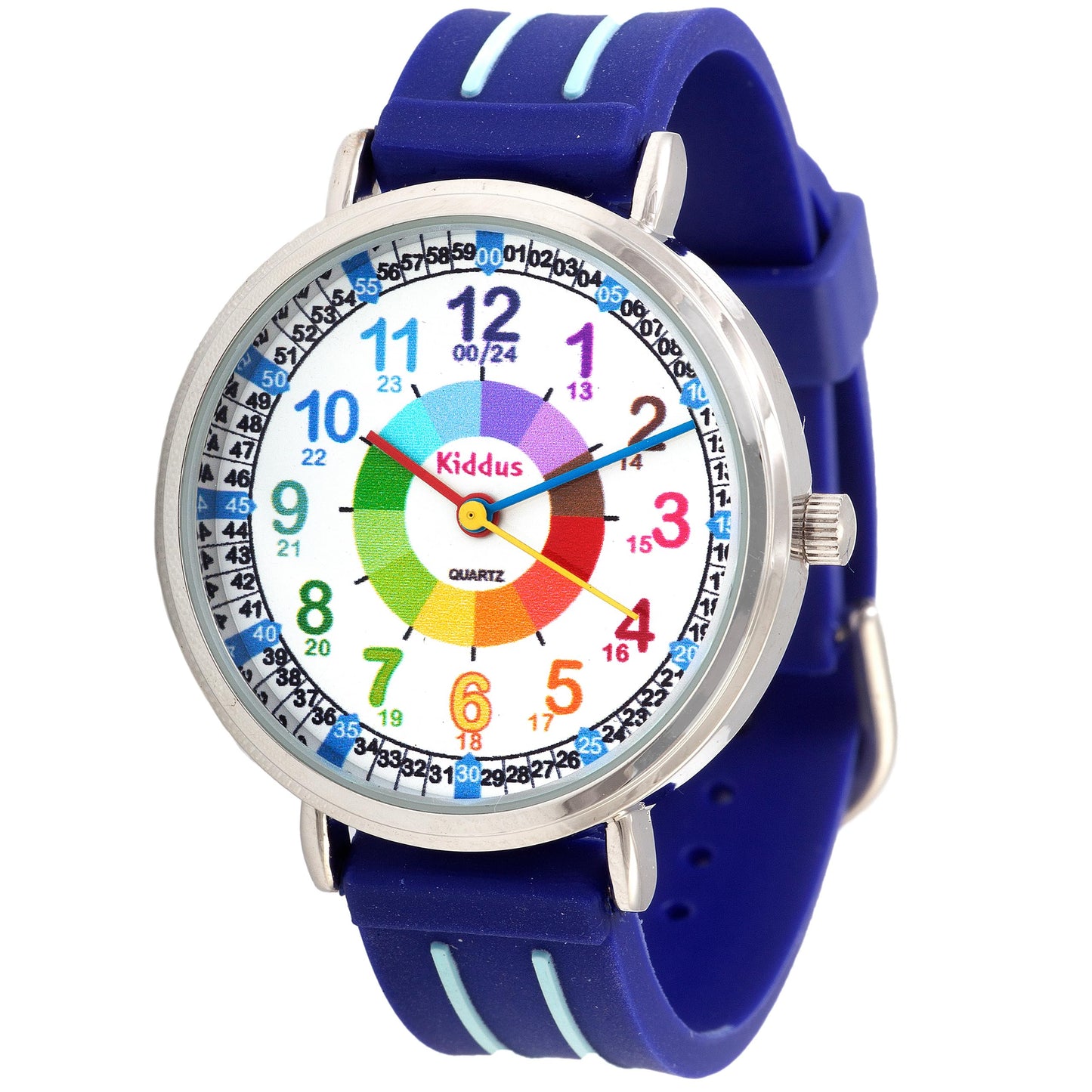 Kids Time Teacher Watch - Educational Analog Watch with Japanese Quartz Movement Ages 5-12