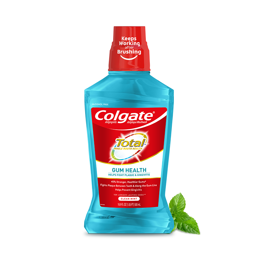 Colgate Total For Gum Health Mouthwash, Clean Mint - 250mL, 8.4 Fl Oz