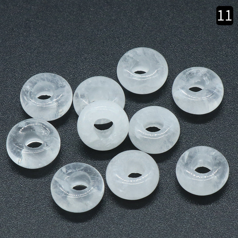 Large Hole Crystal Agate Jade Abacus Beads
