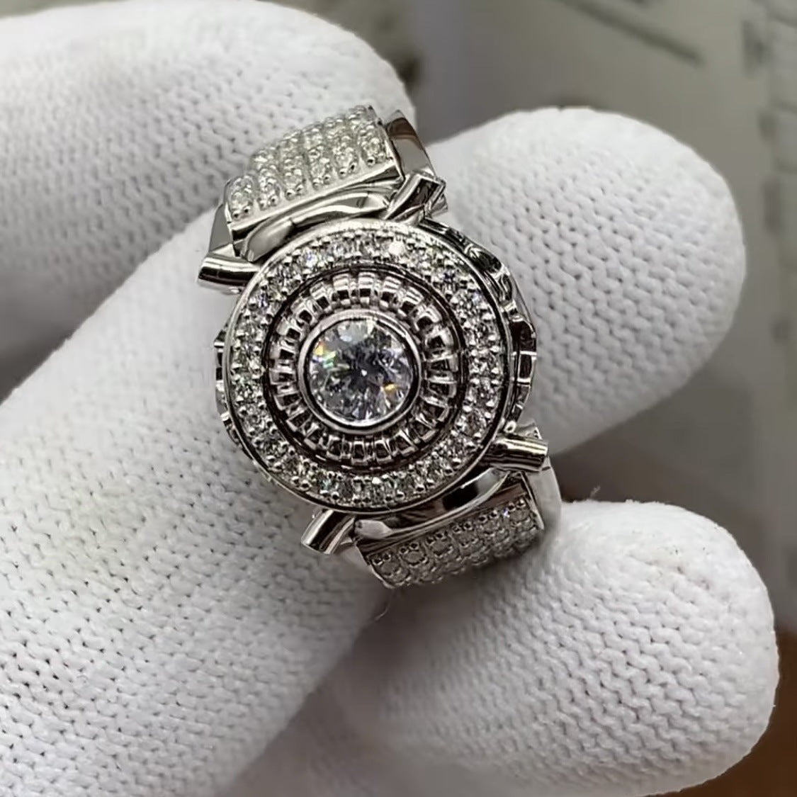 Luxury Men's Engagement Wedding Hand Jewelry