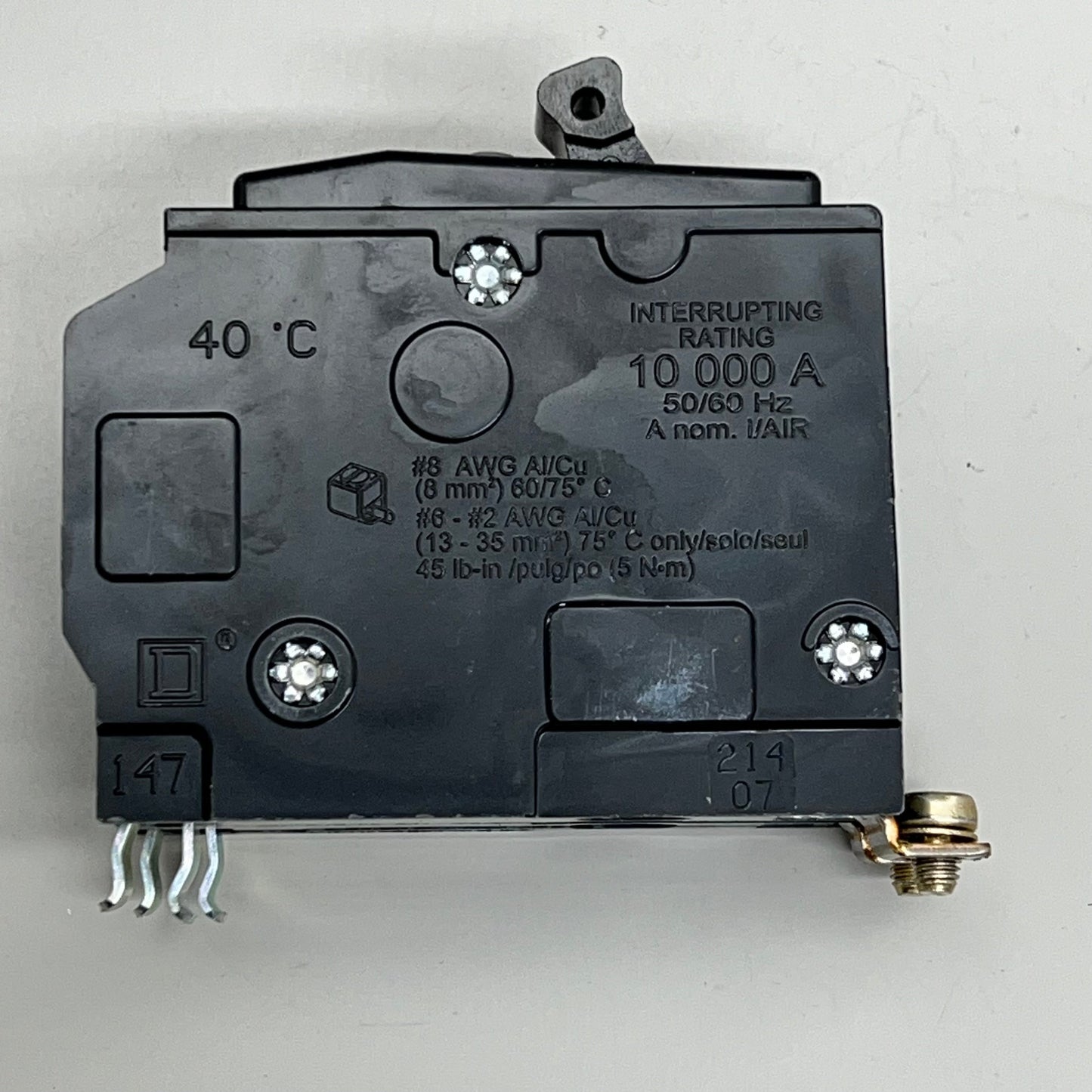 SQUARE D 50 Amp Circuit Breaker Bolt-On 2 Pole 120/240 Volt QOB250