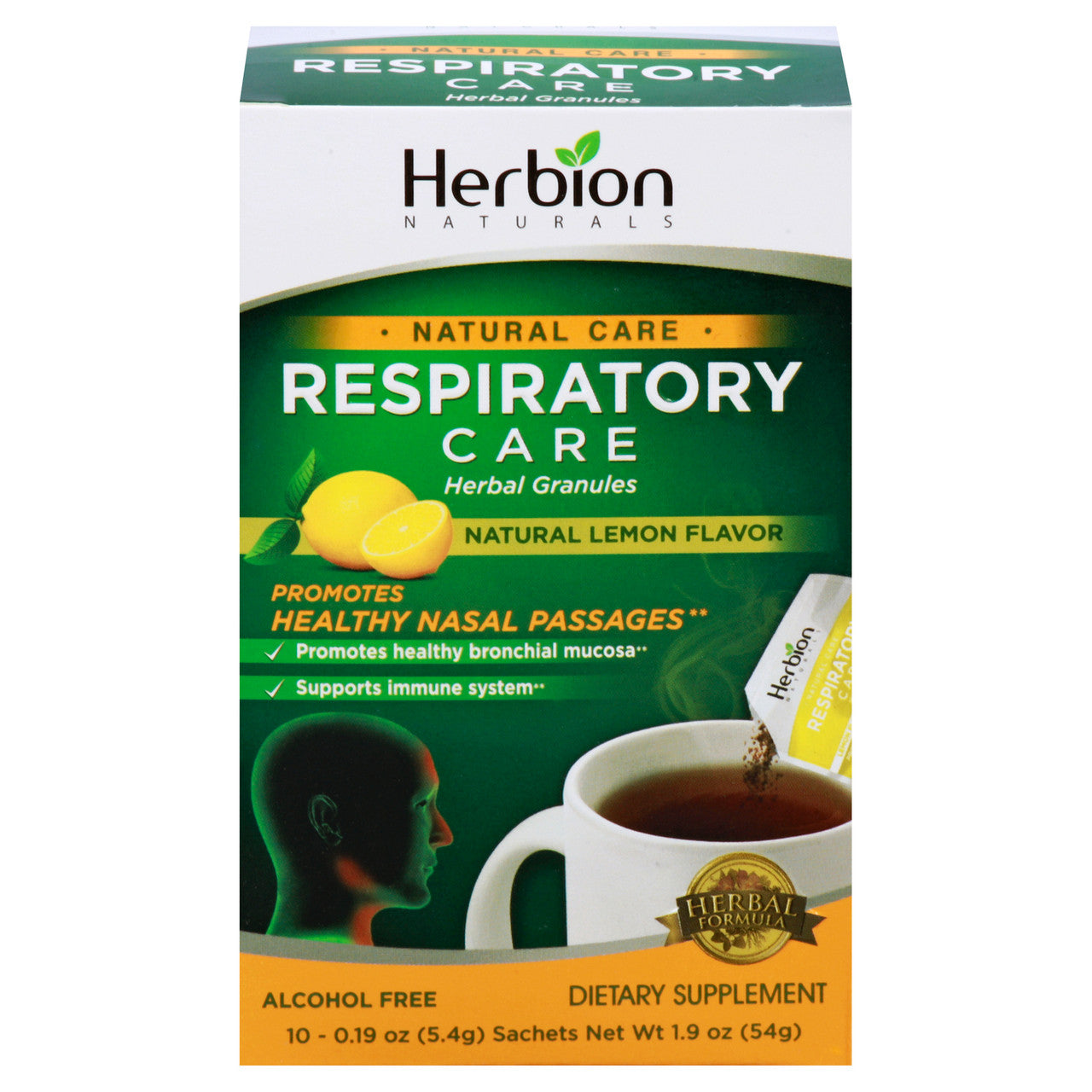 Herbion Naturals Respiratory Care Herbal Granules, Natural Lemon Flavor 10 ct