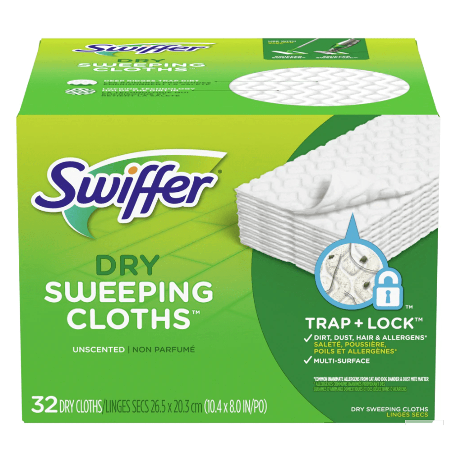 Swiffer Sweeper Dry Sweeping Pad, Multi Surface Refills For Dusters Floor Mop 32ct