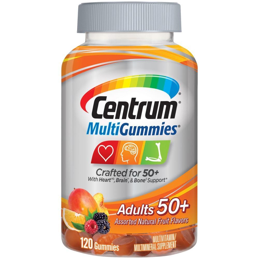 Centrum Multivitamin Gummy For Adults 50 Plus, Assorted Flavor, Fruit