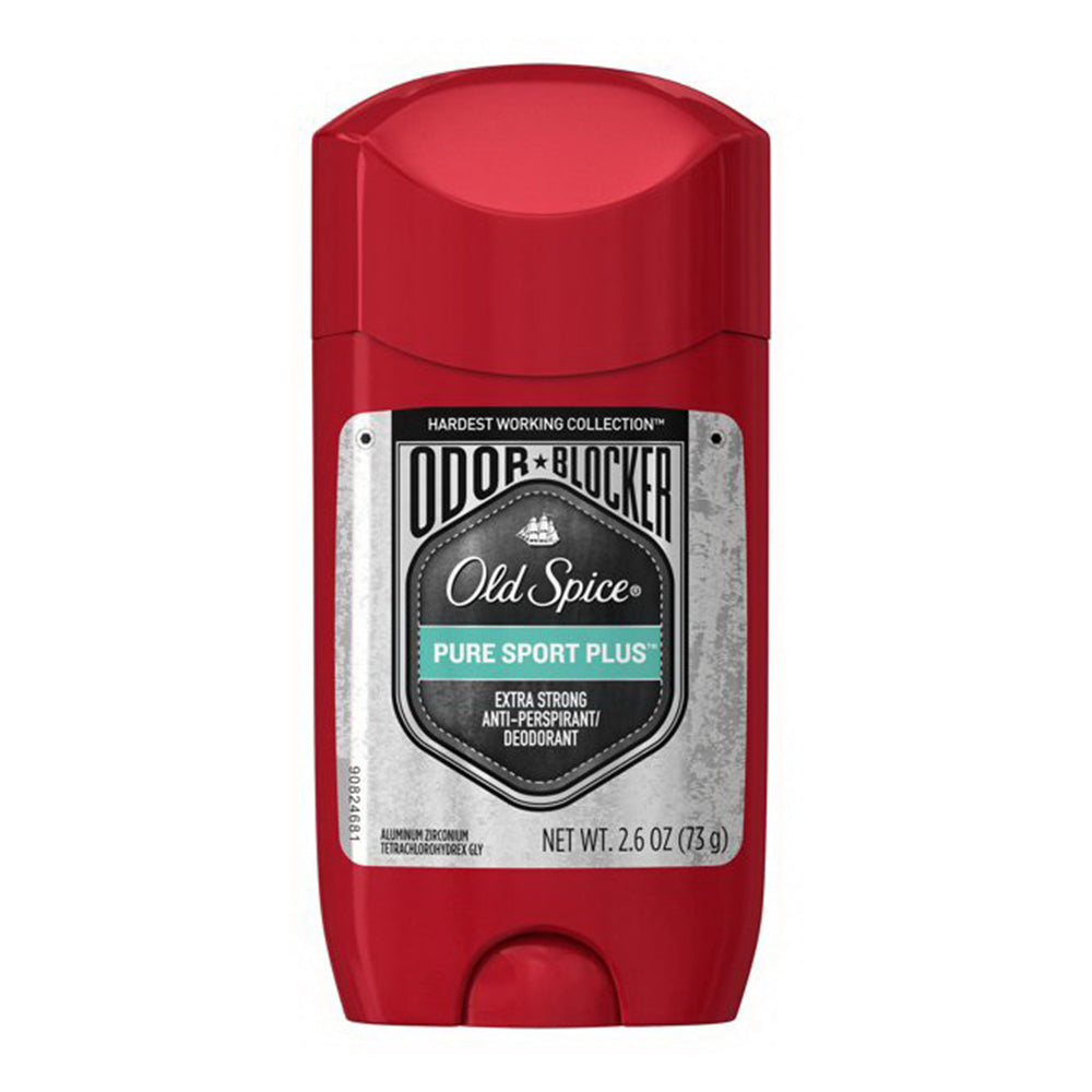 Old Spice Hardest Working Collection Odor Blocker Anti Perspirant/Deodorant, Extra Strong, Pure Sport Plus