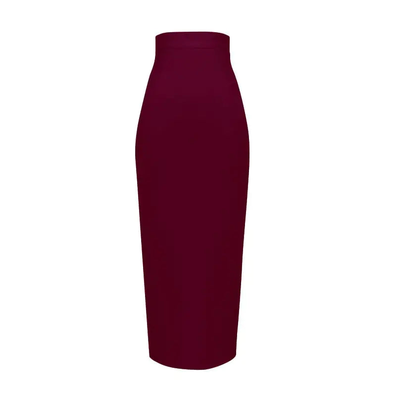 Elegant High Waist Mid-Length Bandage Skirt