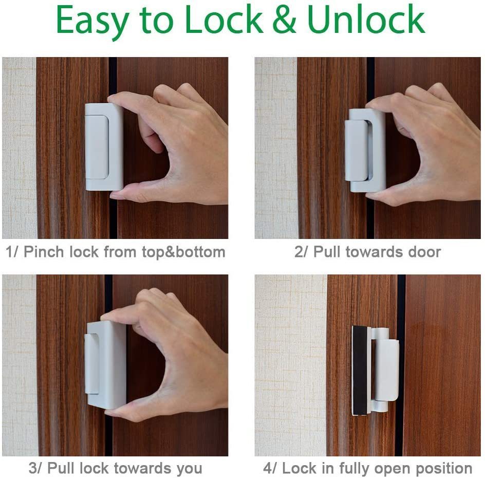 Child Safety Door Reinforced Lock with Night Lock