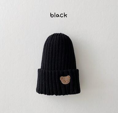 Baby Toddler Ribbed Knit Smile Face Beanie "LOVE SMILE"