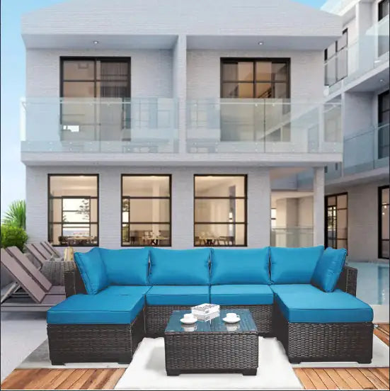 Style Loft Collection Garden Rattan Sofa Set & Coffee Table