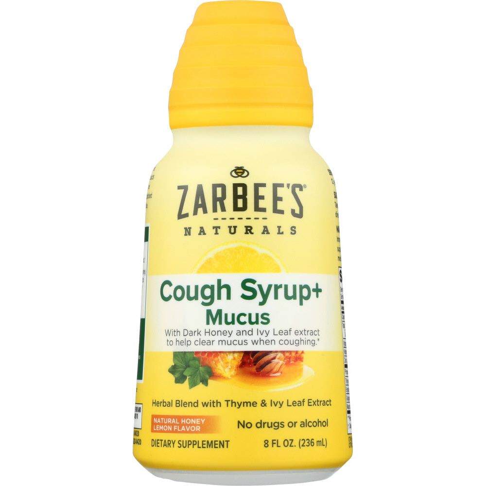 Zarbee's Naturals Natural Honey Lemon Flavor Cough Syrup Mucus 8 Fl Oz Bottle