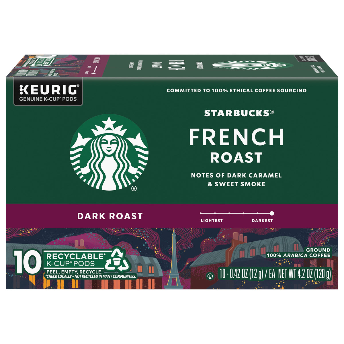 Starbucks Ground, Dark French Roast, Pods Coffee