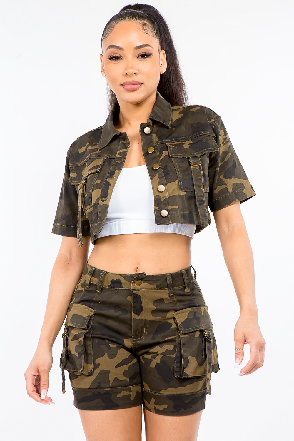 Women's Camouflage Cropped Jacket