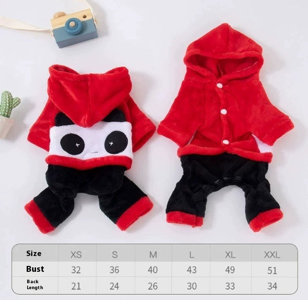 Fleece-lined Thermal Coral Fleece Pig Pet Costume Cat Clothes Small Dog