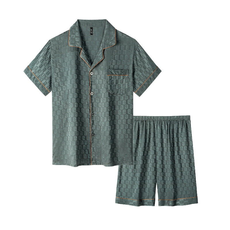 Ice Silk Pajamas Men's Spring And Summer Lightweight Breathable
