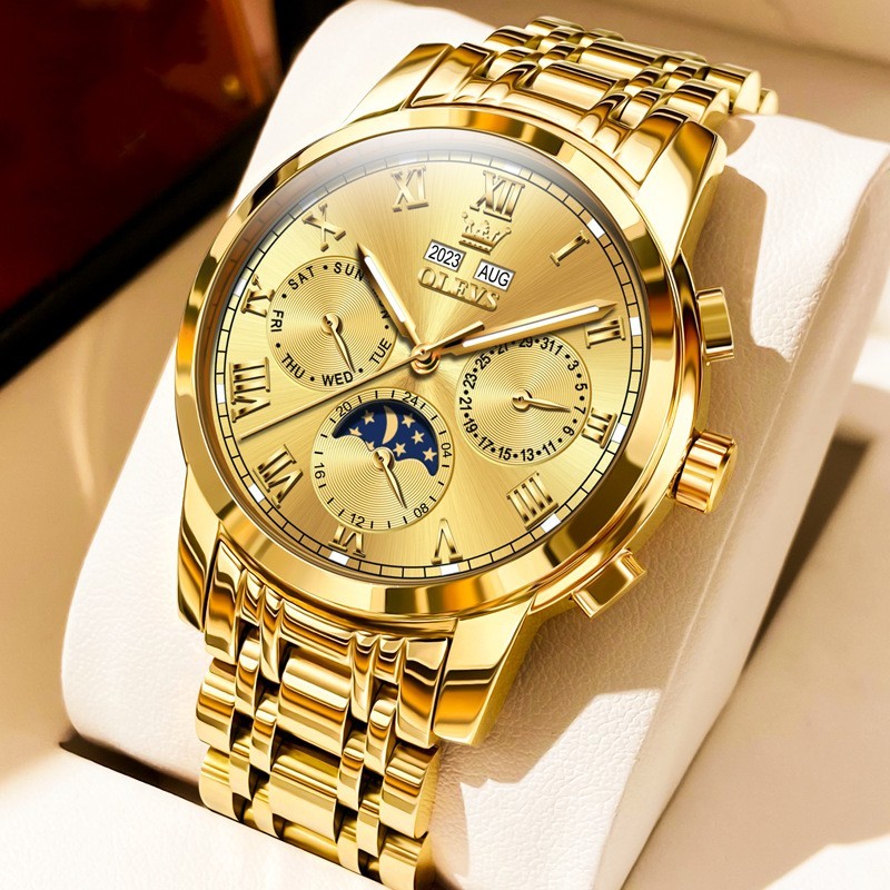 Multifunctional Moon Phase Automatic Waterproof Watch