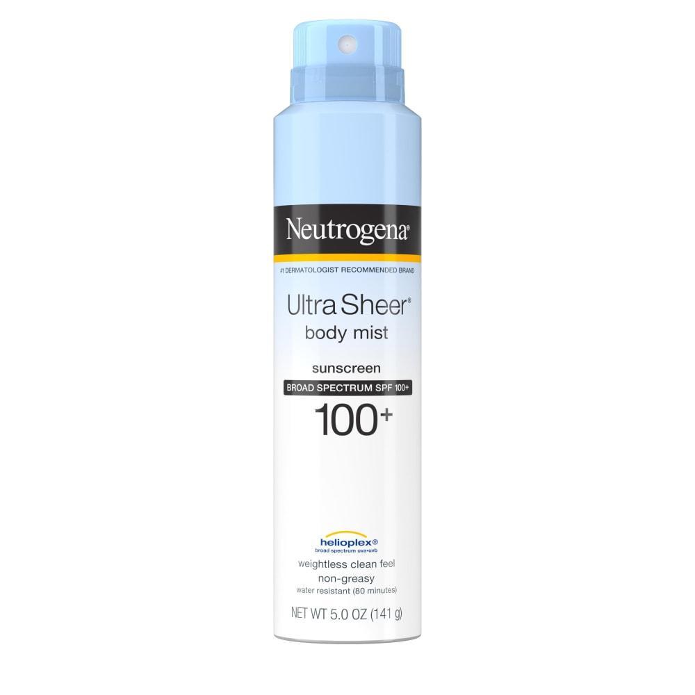 Neutrogena Ultra Sheer Body Mist Sunscreen Spray, SPF 100