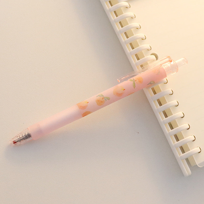 Kawaii Peach Gel Pen - Korean Stationery