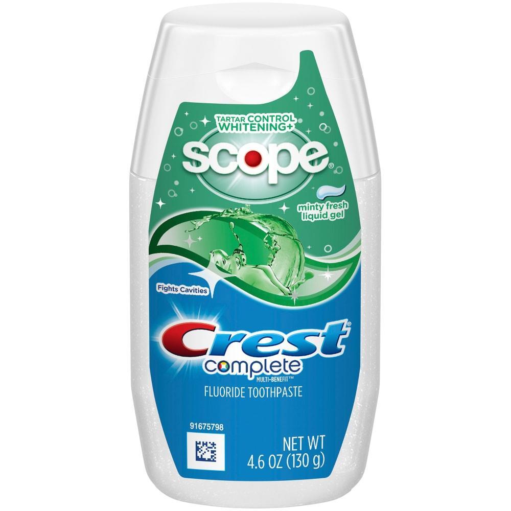 Crest Complete Scope Fluoride Toothpaste, Minty Fresh, Liquid Gel