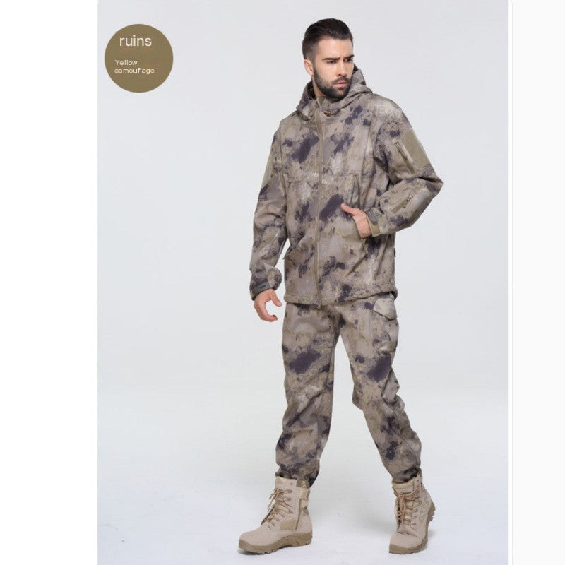 Men's Waterproof Camouflage Fishing Jacket and Pants Set