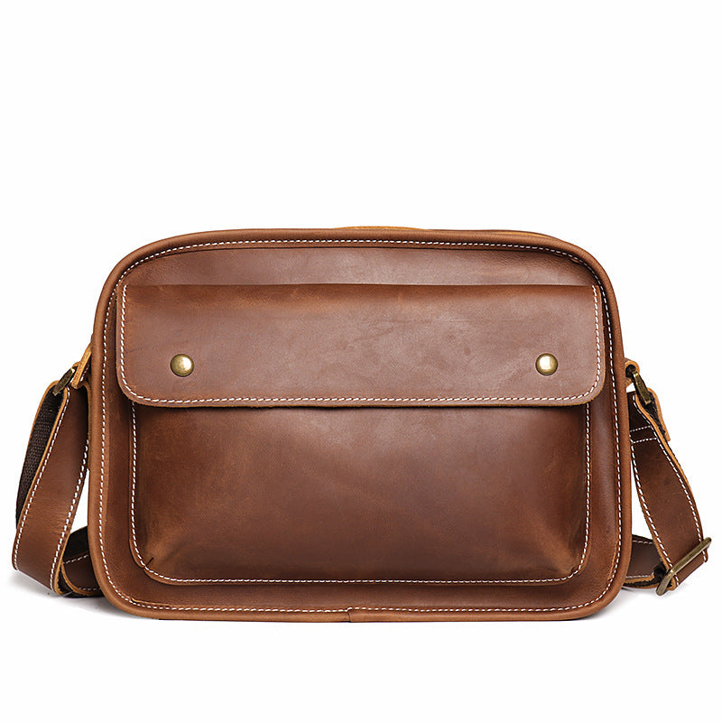 Men's Casual Cowhide Shoulder Bag