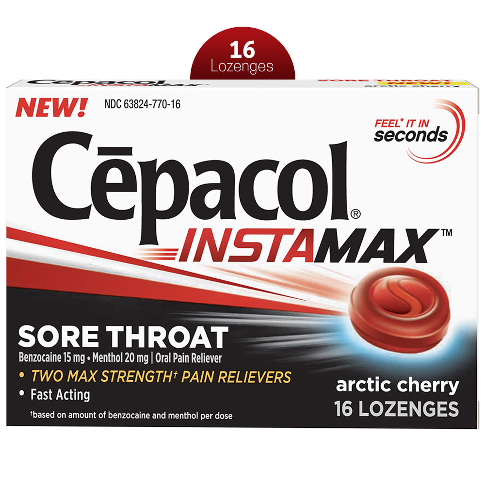 Cepacol Sore Throat, Max Strength, Lozenges, Arctic Cherry