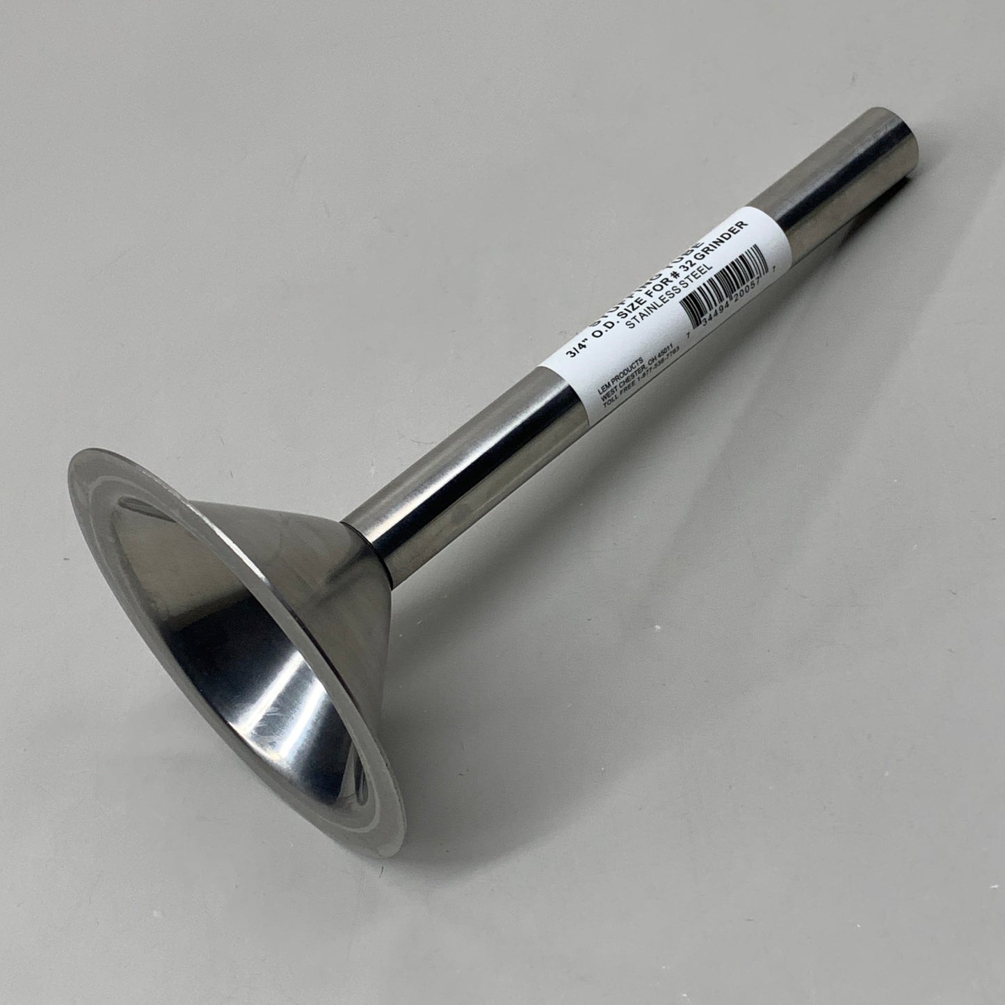 LEM Stuffing Tube 3/4" O.D Size for #32 Grinder Stainless Steel 057BSS