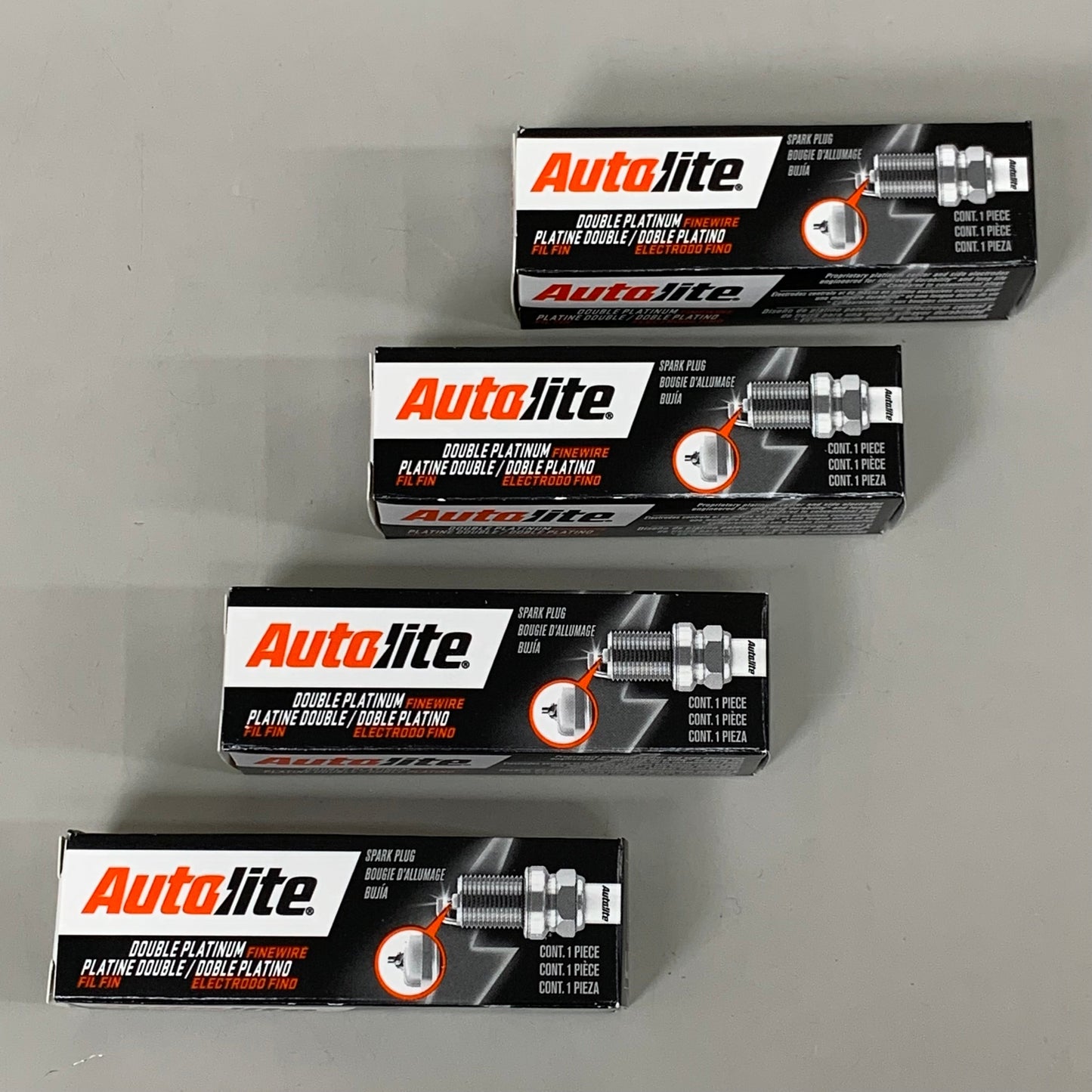 AUTOLITE (4 PACK) Double Platinum Standard Spark Plug 14MM Hex SZ APP5682