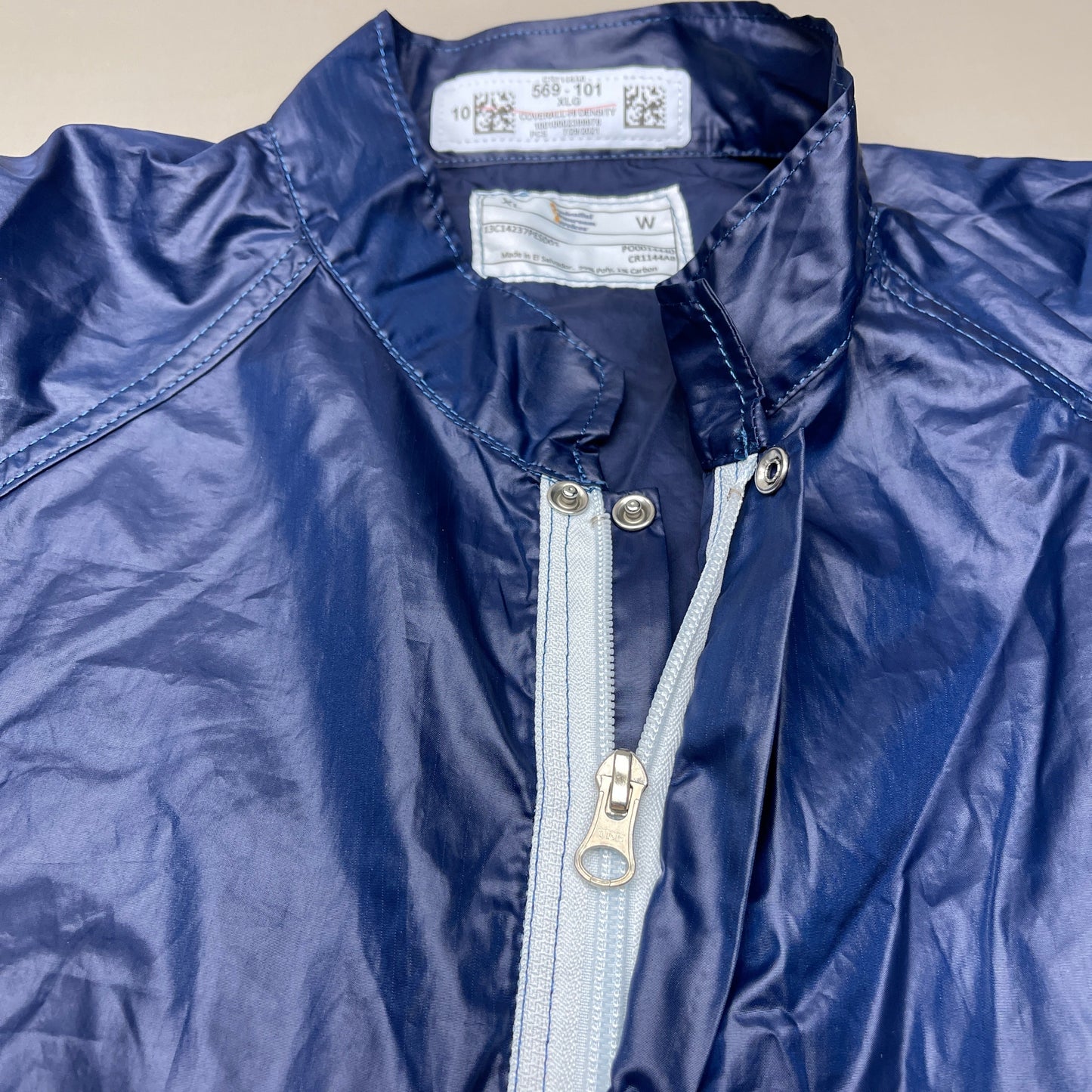 PRUDENTIAL Clean Room Service Hi Density Coverall SZ XL Blue (New) 569-101