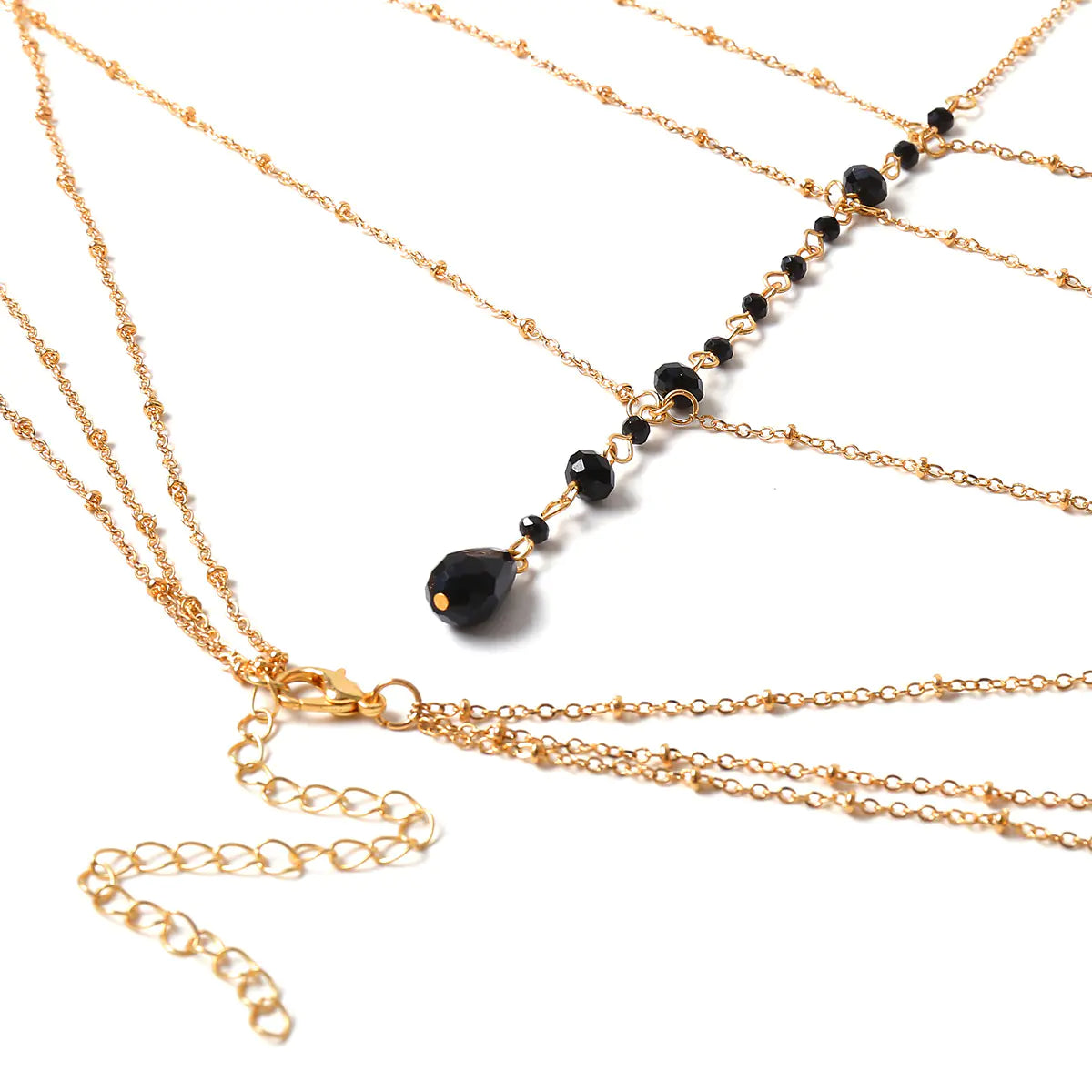 Style Loft Collection Black Crystal Body Necklace