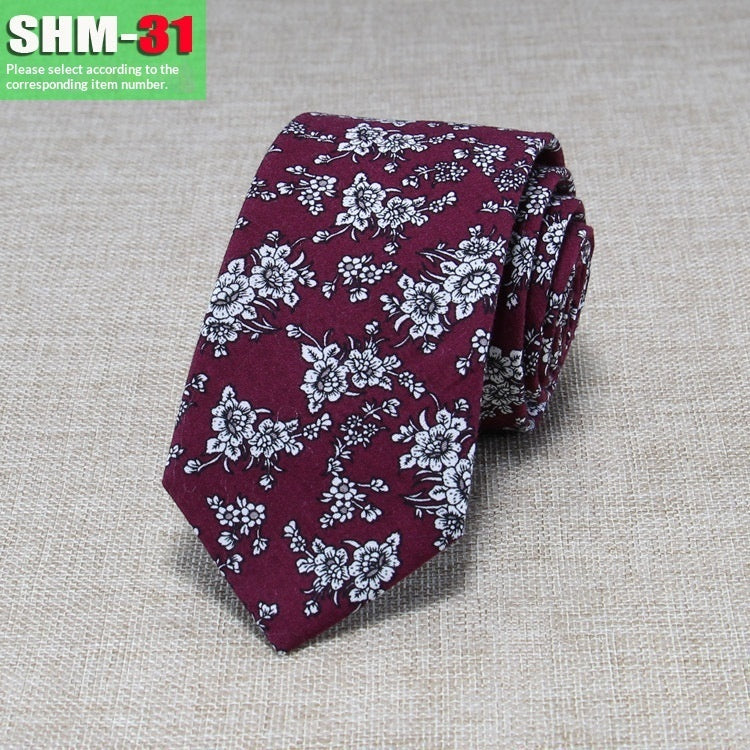 Narrow Casual Patterned Tie For Men