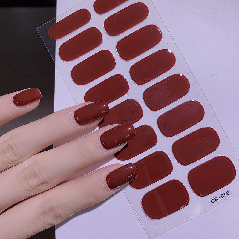 Solid Color 16 Small Stickers Nail Stickers Simple Nail Stickers
